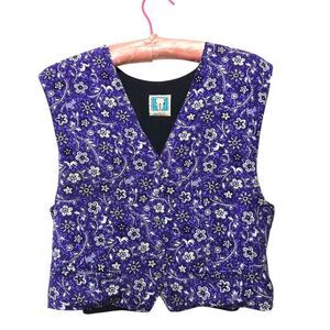 Desert West by Sherry Holt Made in USA Purple Western Cowboy Vest Small